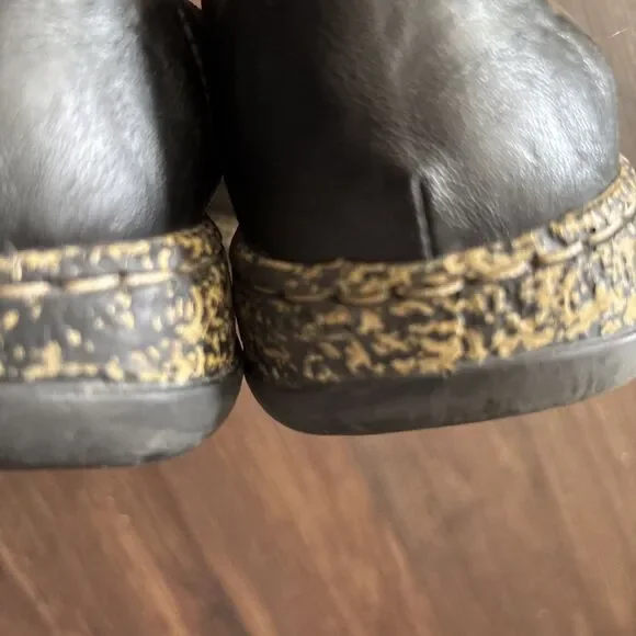 Rieker Anti Stress Black Leather Mary Jane Flat Slip On Retro Y2K Comfort Sz 37 - Picture 4 of 5